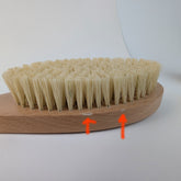 sisal long handle dry body brush with rope (defective)