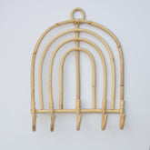 handmade rattan rainbow wall hook hanger decor