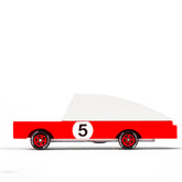 candylab red racer #5 - wooden toy car