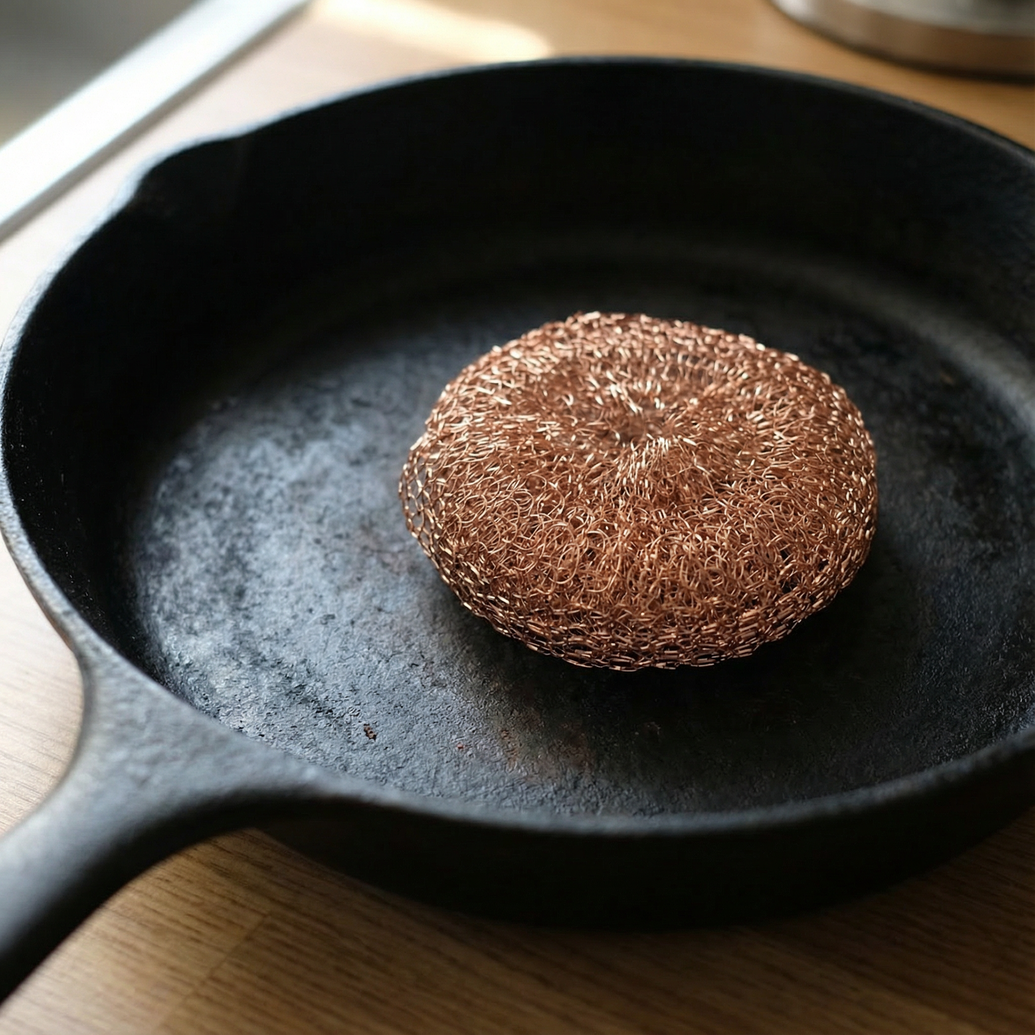 Copper Pot Scrubber - Non-Scratch Kitchen Scourer (3.25")