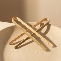Natural Bamboo Tongs — 6-Inch Multi-Purpose Kitchen & Spa Utensil