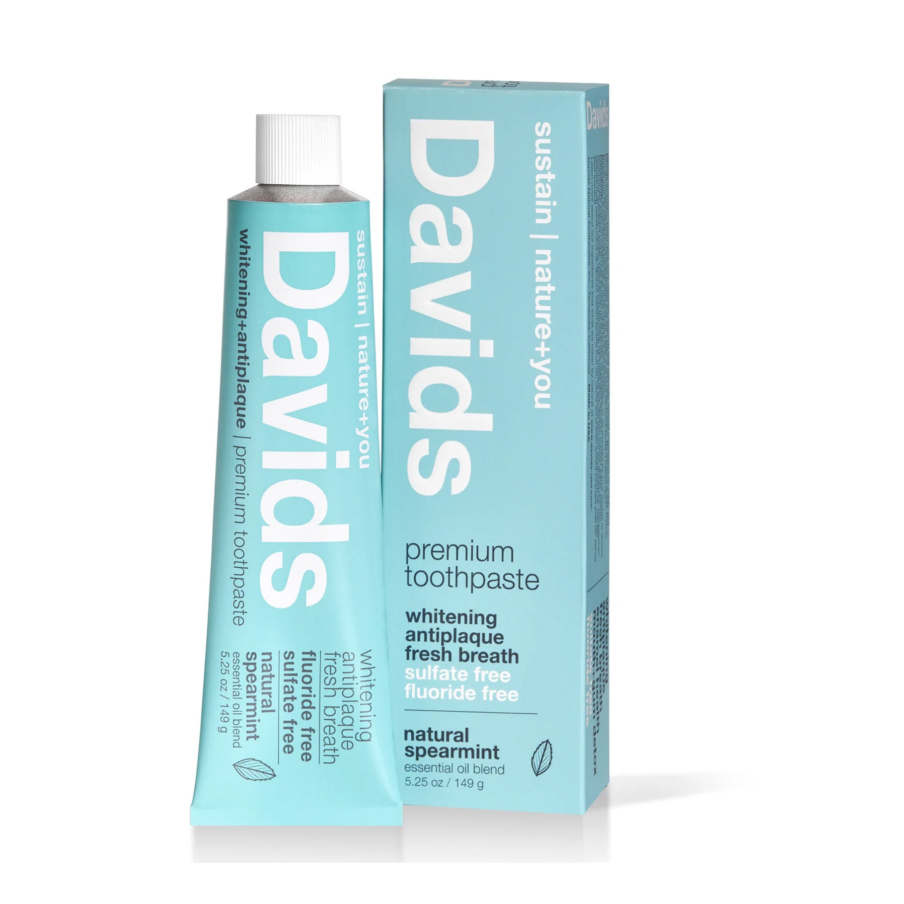 David's spearmint toothpaste and packaging