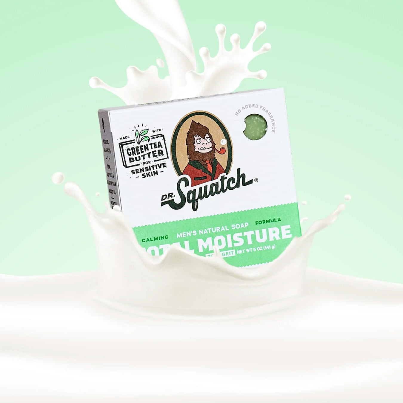 Dr. Squatch Total Moisture Green Tea Butter — Calming Natural Bar Soap for Men