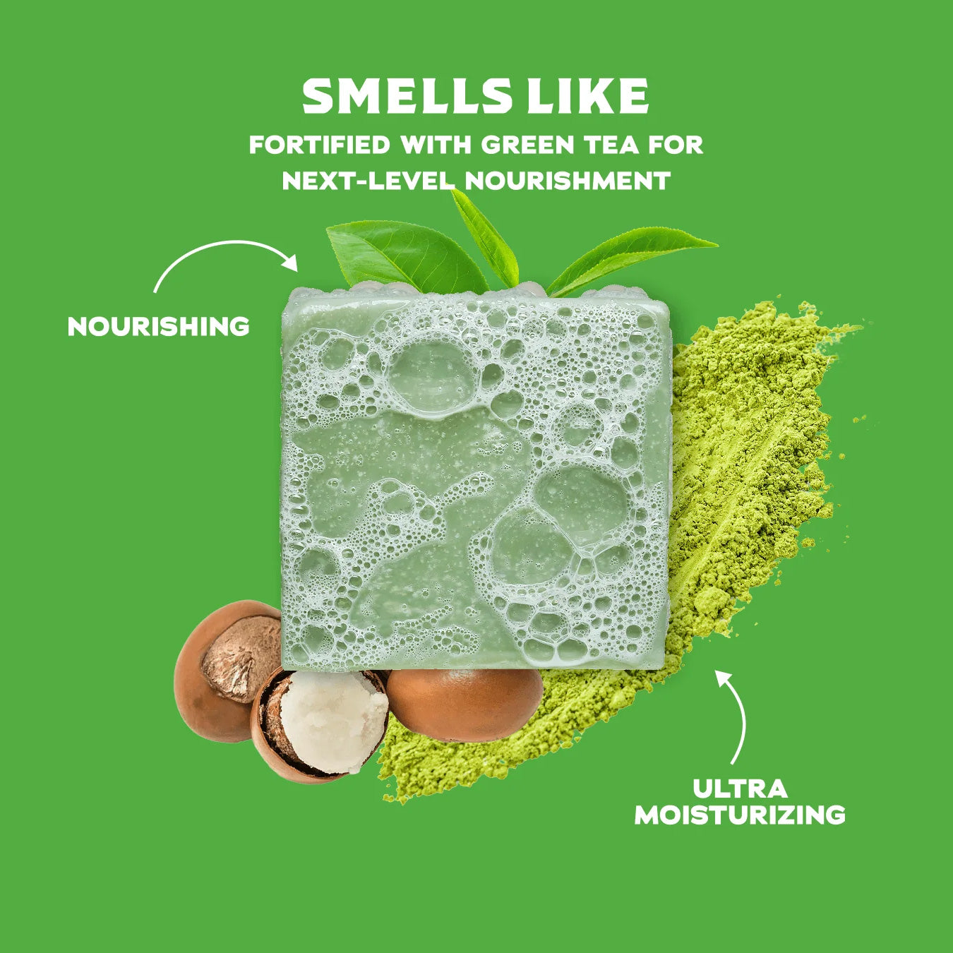Dr. Squatch Total Moisture Green Tea Butter — Calming Natural Bar Soap for Men
