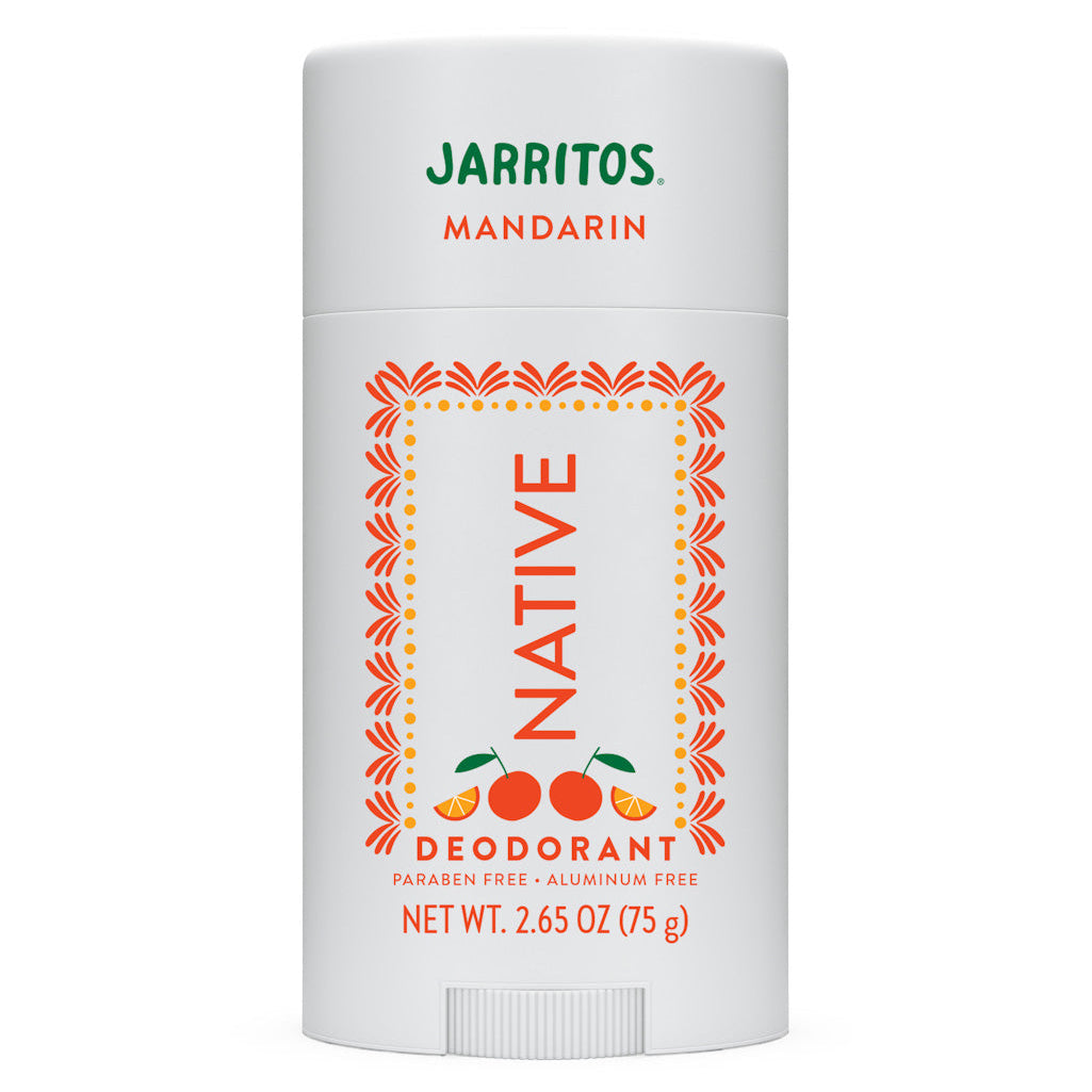 Native Jarritos Mandarin deodorant stick on a white background