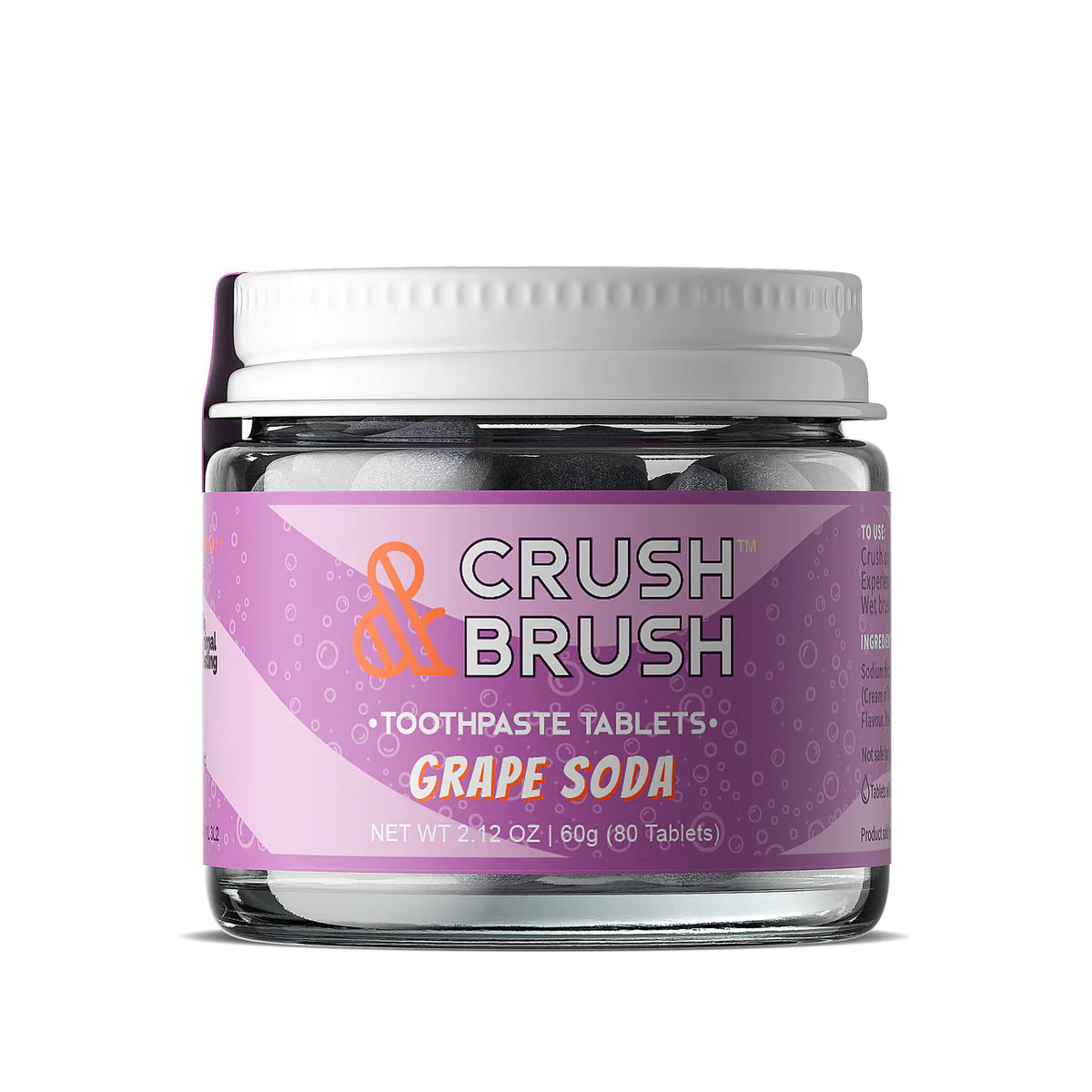 Crush & Brush Organic Toothpaste Tablets | Grape Soda