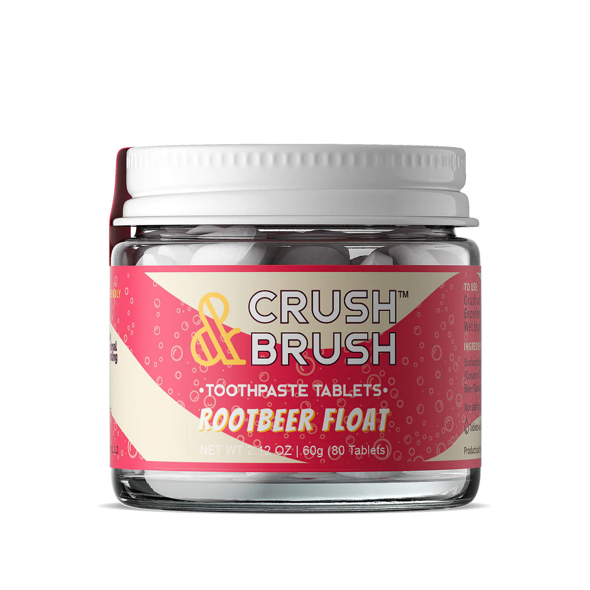 Crush & Brush Organic Toothpaste Tablets | Rootbeer Float