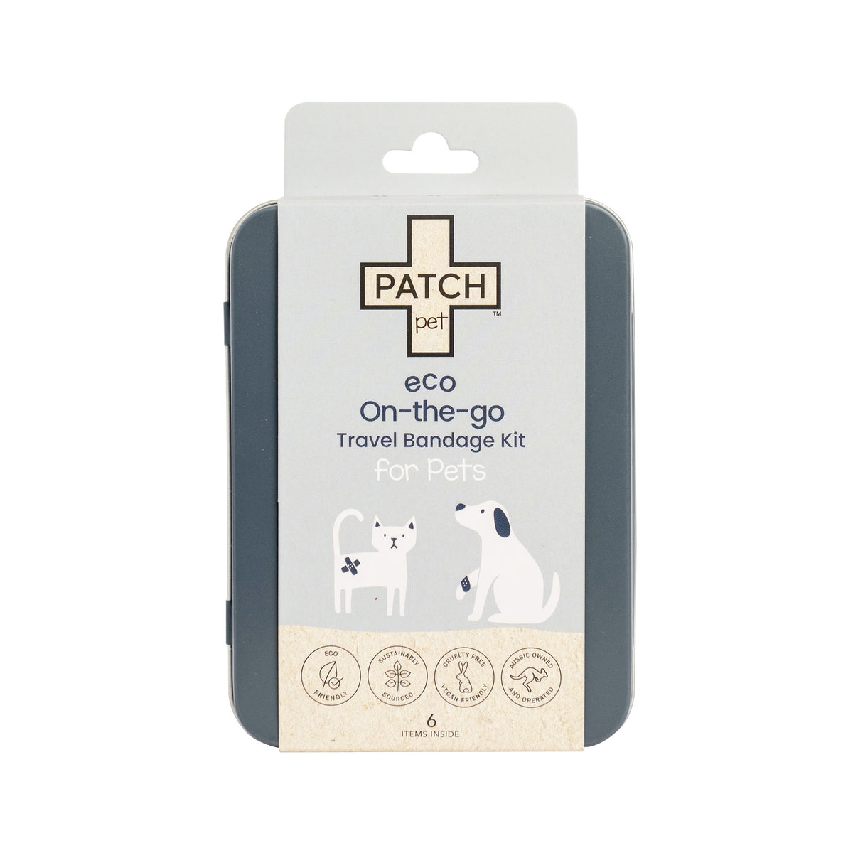 Eco-Friendly Pet Travel Bandage Kit – Compact First Aid Tin