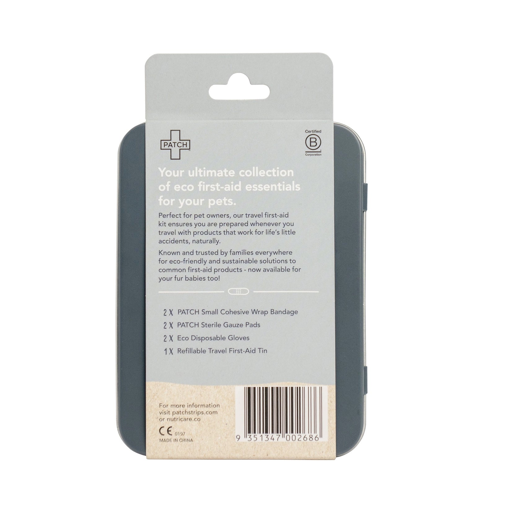 Eco-Friendly Pet Travel Bandage Kit – Compact First Aid Tin