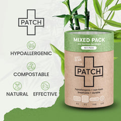 PATCH Panda Bamboo Bandages Value Pack - 100 Mixed Pack Strips
