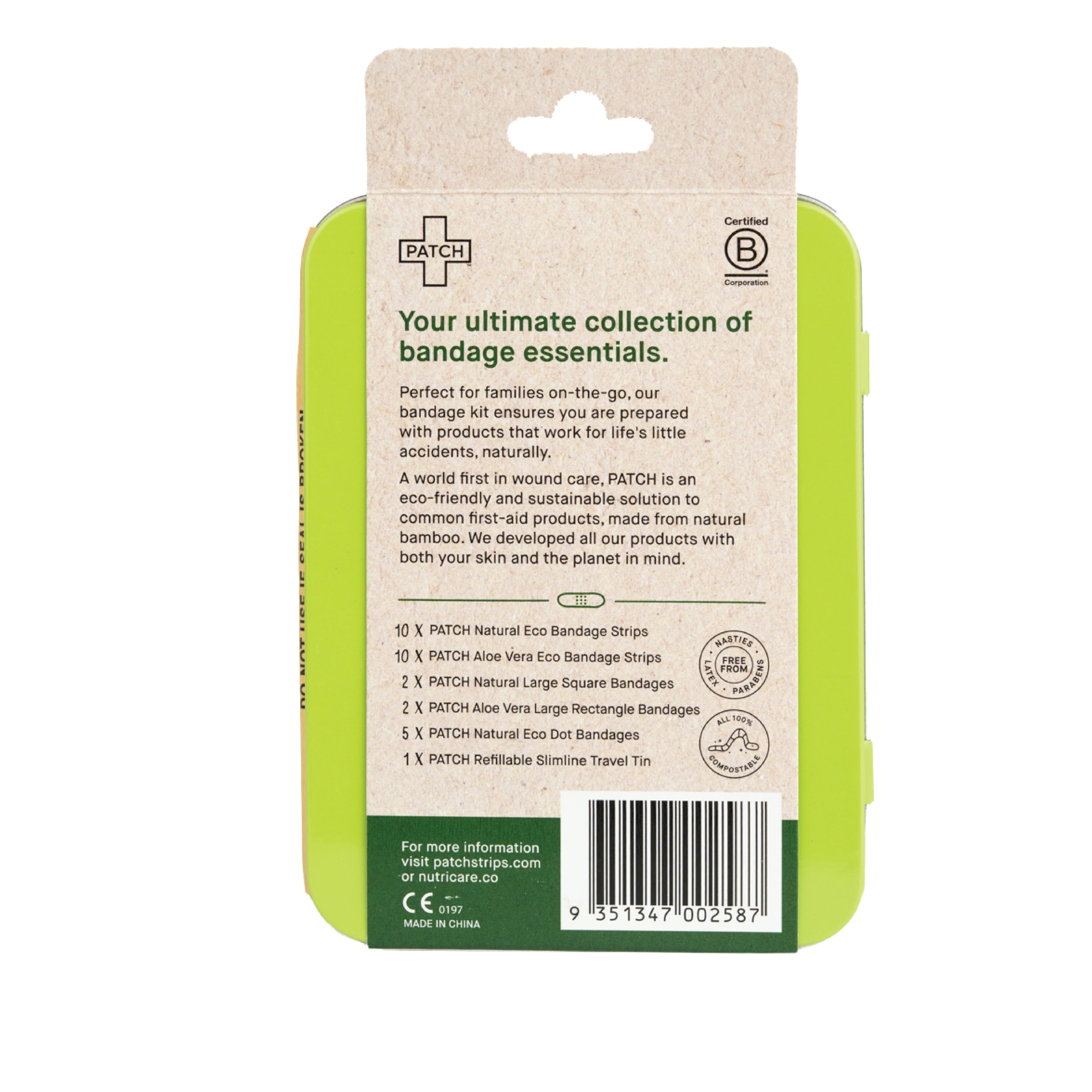 PATCH On-The-Go Travel Bandage Kit – 29 Piece Bamboo First Aid Set