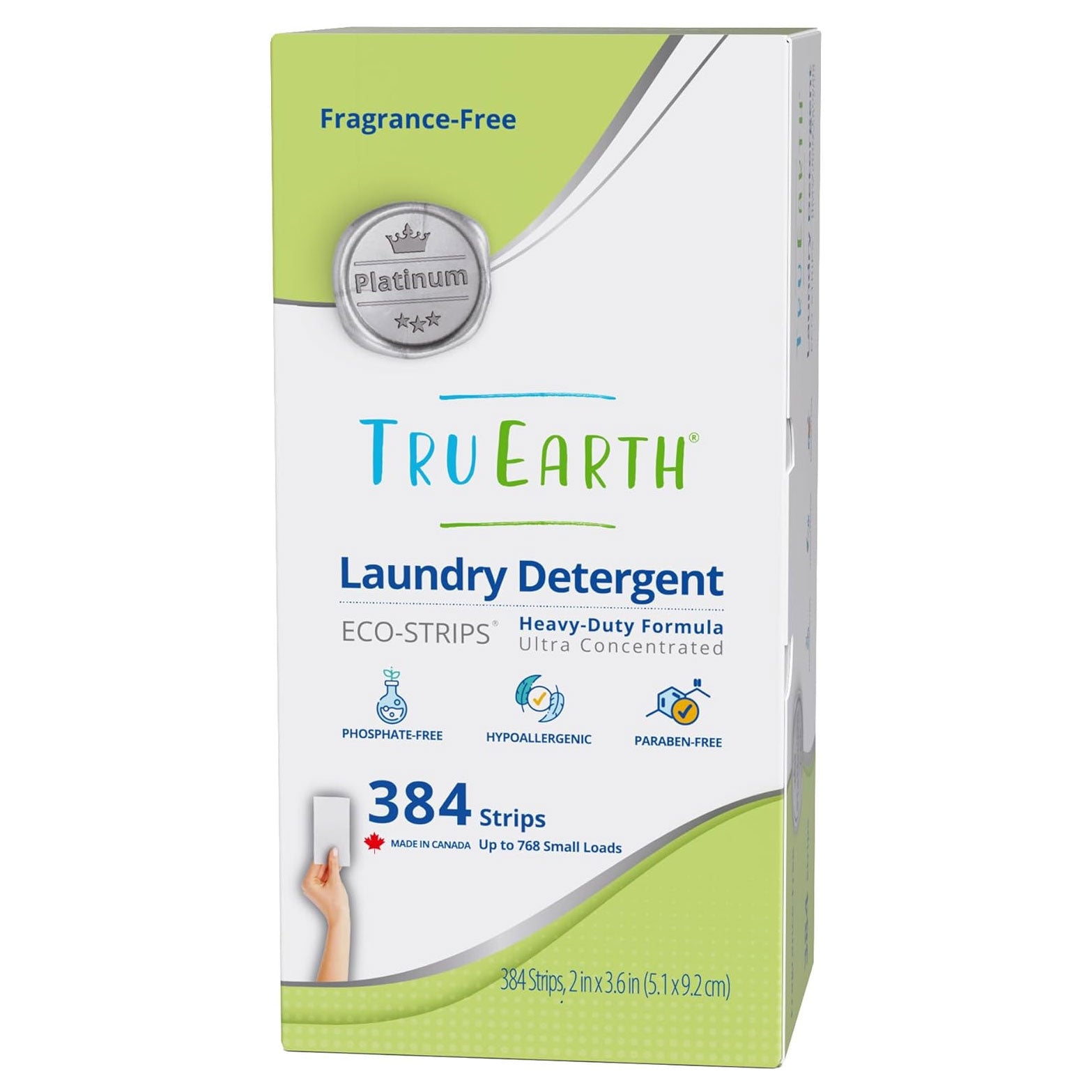 Tru Earth Platinum Eco-Strips Laundry Detergent – Fragrance-Free
