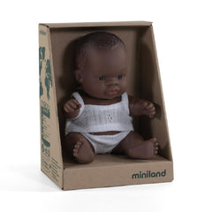 miniland Baby Doll African Girl 8¼"