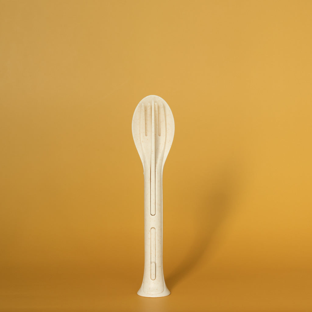 Compostable Cutlery Set | 3-in-1 Nesting Reusable Utensils