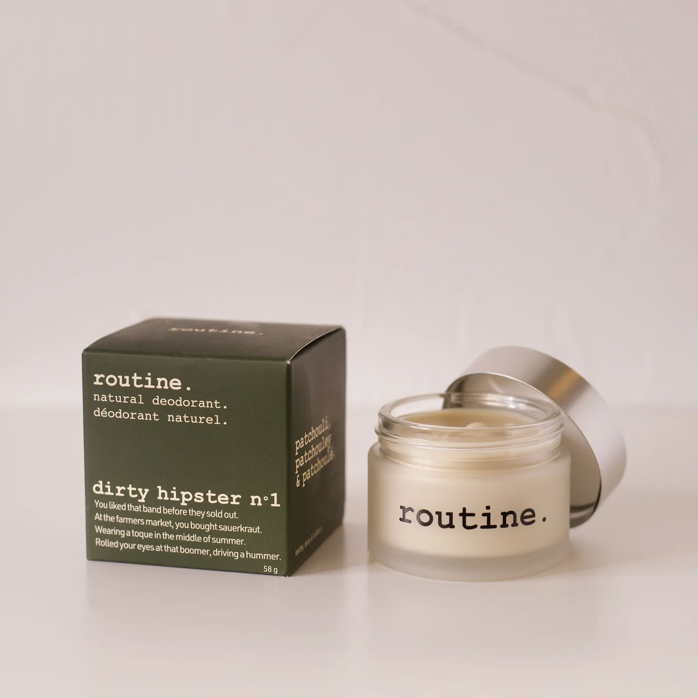 Routine Dirty Hipster No.1 Deodorant – Pure Patchouli Scent Jar – EcoFreax