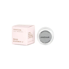routine Moon Sisters natural deodorant mini - closed glass jar with clear lid showing product name and brand on white background - 5g travel-friendly size