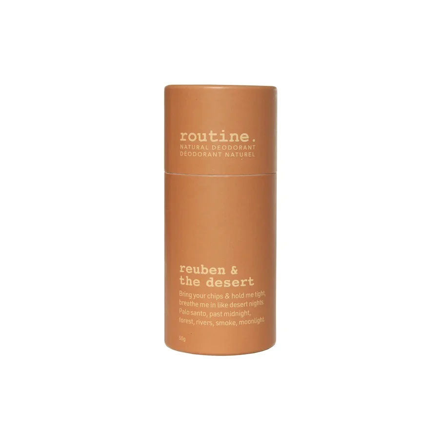 routine Reuben & the Desert – Warm Amber & Spiced Oud Natural Deodorant Stick, 50 g