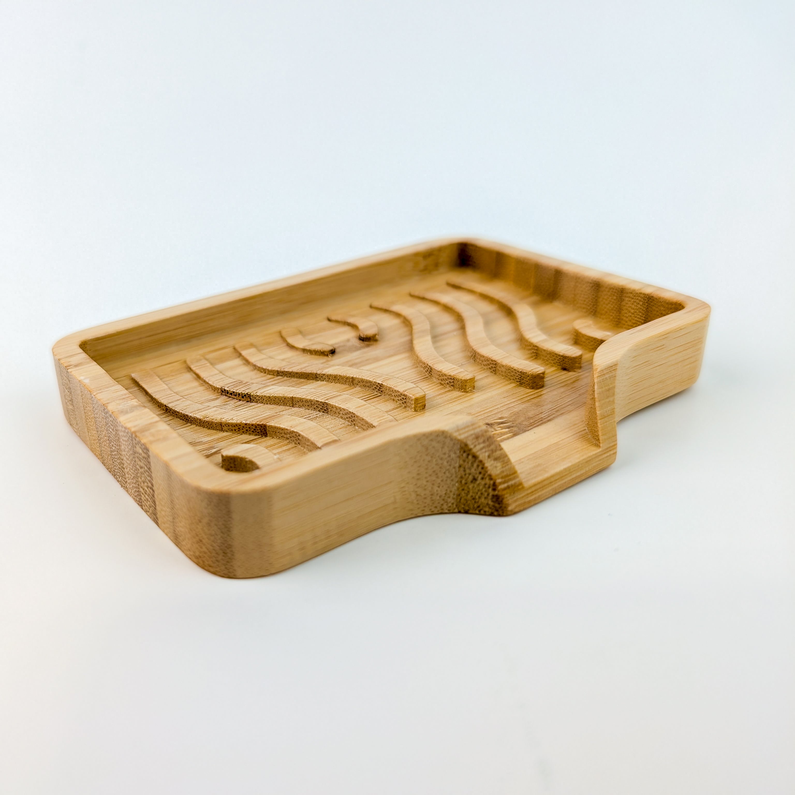 Bamboo Wave Soap Dish – Compact & Stylish