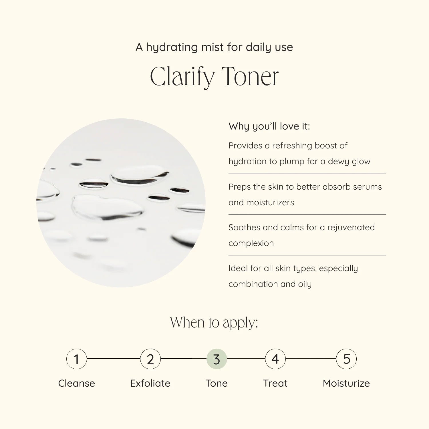 CLARIFY bergamot and rose face toner