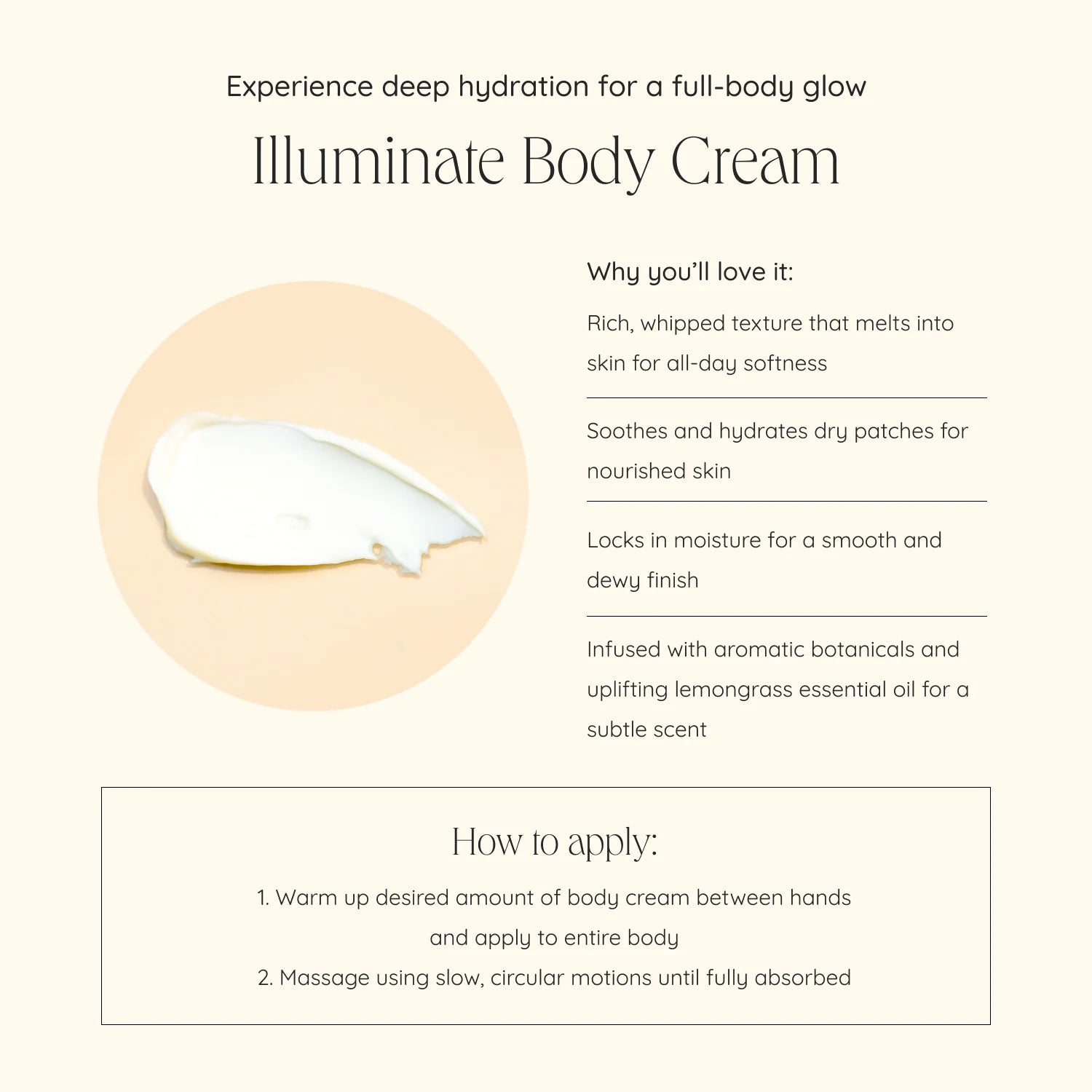 ILLUMINATE Body Cream with Lemongrass & Sunflower