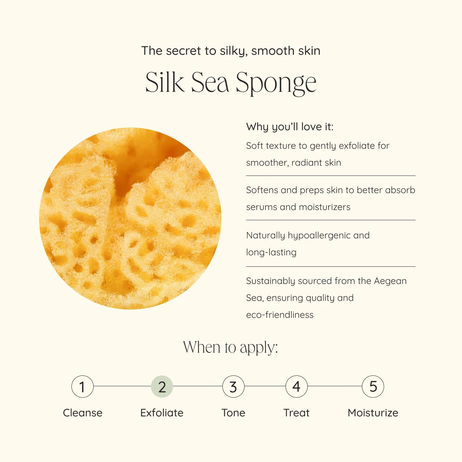 Silk Sea Sponge – Gentle, Natural Facial Exfoliator