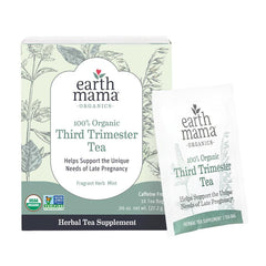 organic third trimester tea - mint | earth mama (distressed box)
