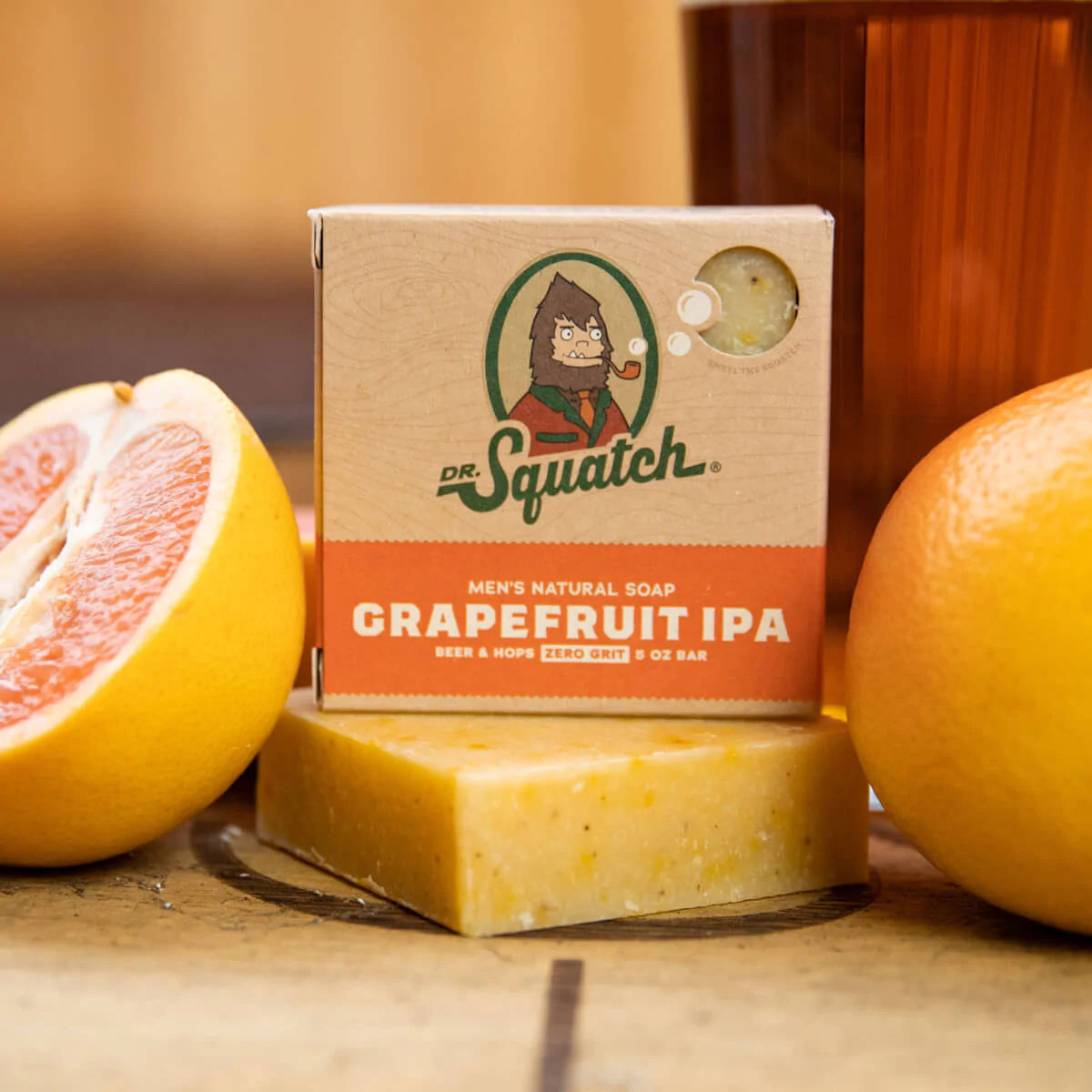 Dr. Squatch All Natural Bar Soap for Men - Grapefruit IPA