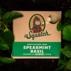 Dr. Squatch All Natural Bar Soap for Men - Spearmint Basil Scrub