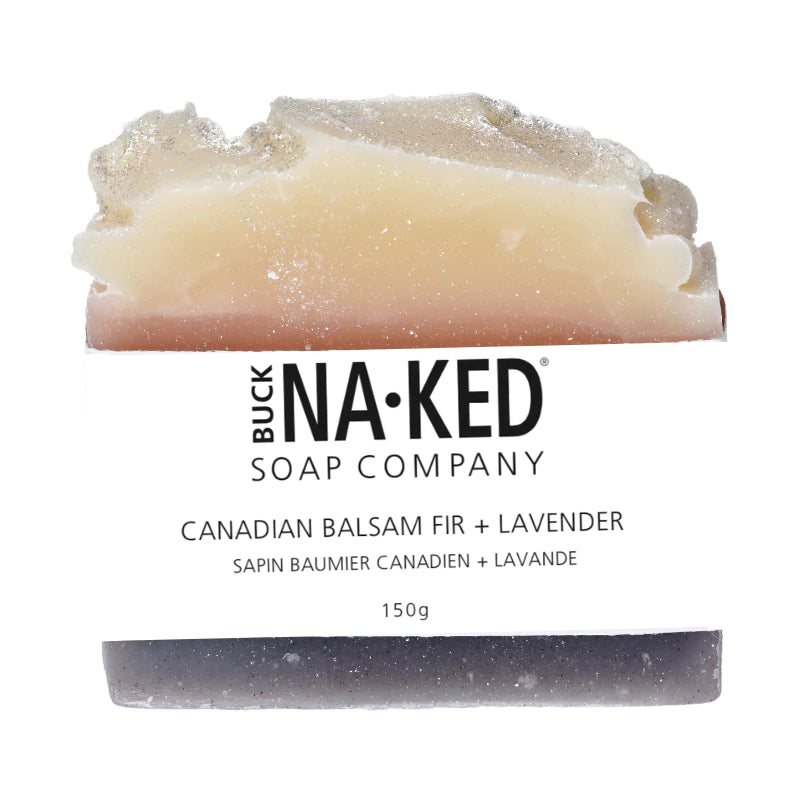 canadian balsam fir + lavender vegan soap bar