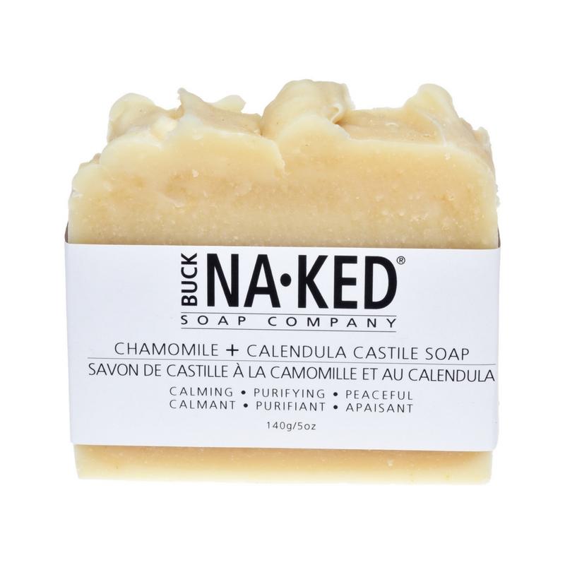 Buck Naked | chamomile & calendula castile vegan soap bar