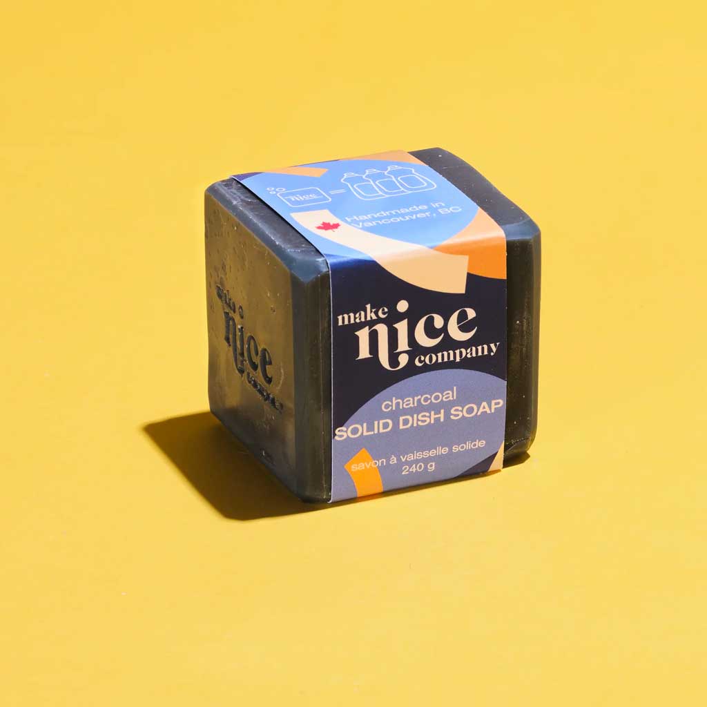 make nice company - charcoal unscented solid dish soap