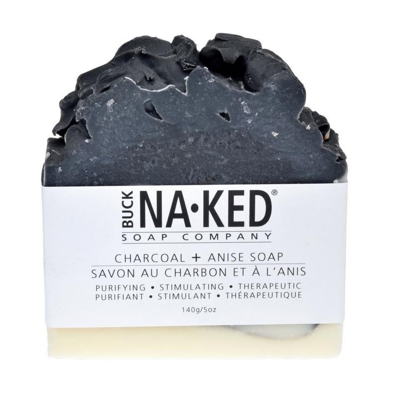 Buck Naked Charcoal & Anise Natural Vegan Soap Bar