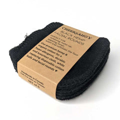 black hemp/cotton reusable facial rounds