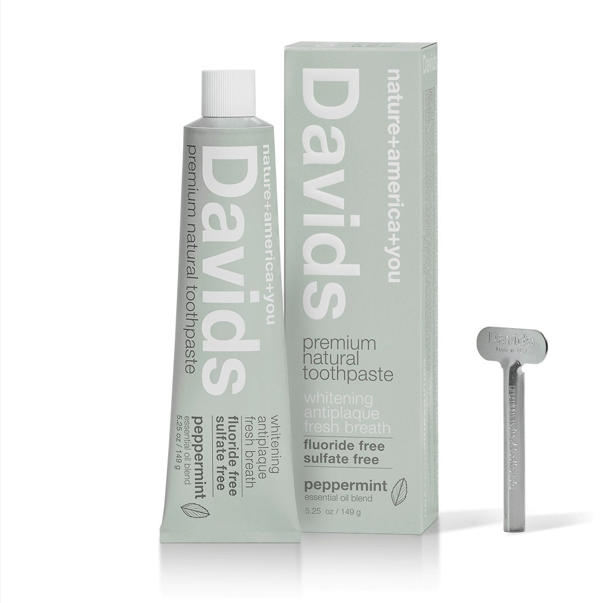 David's toothpaste peppermint packaging