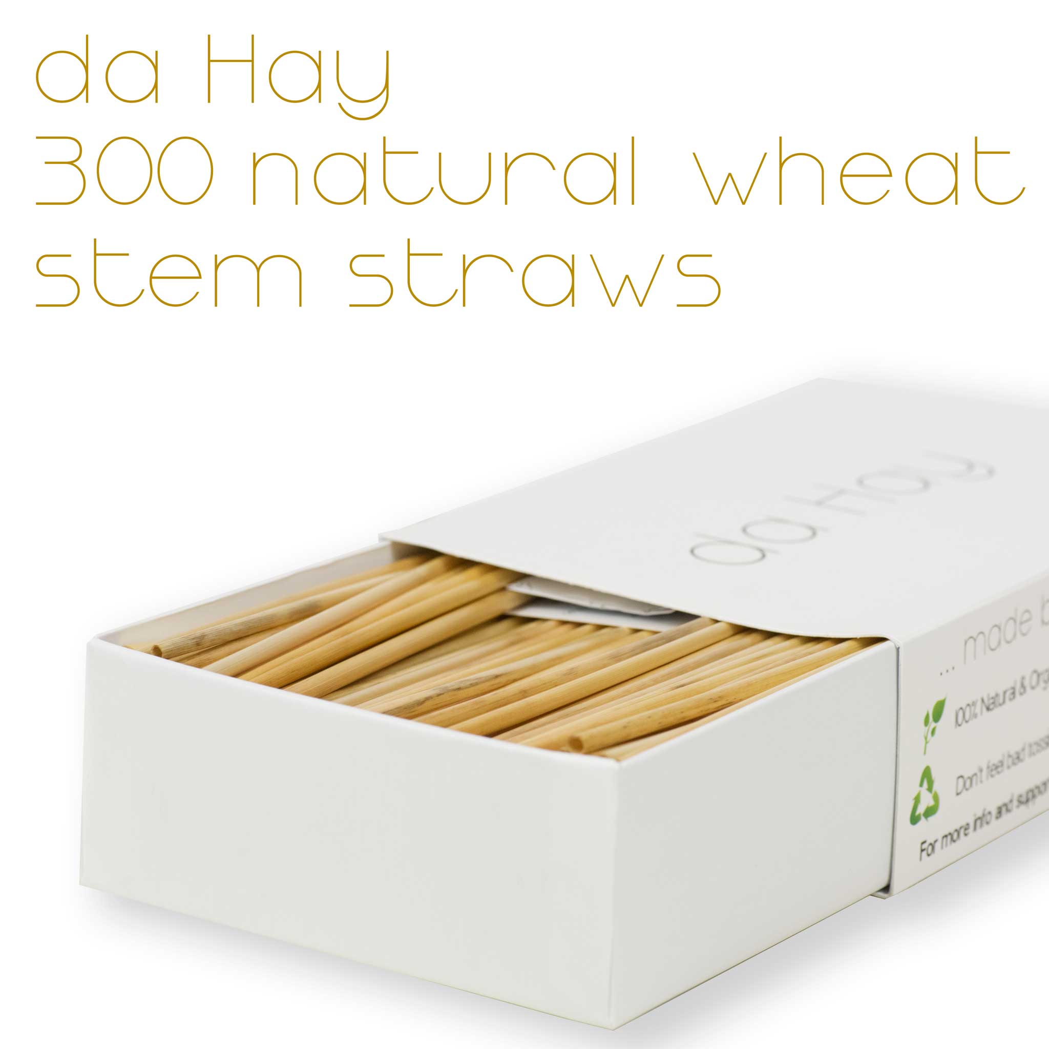 da Hay Natural Organic Biodegradable Wheat Drinking Straws - EcoFreax | Think Bigger.