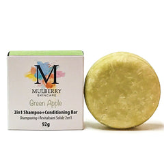 2-in-1 solid shampoo + conditioner bar - green apple