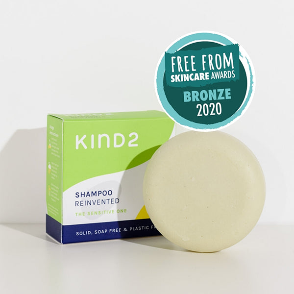 Kind2 The Sensitive One shampoo bar - award label