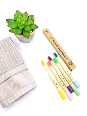 colourful bamboo toothbrushes for kids