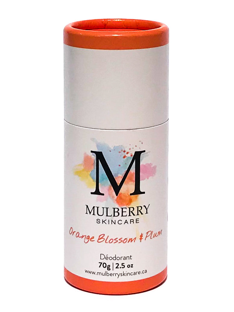 all natural deodorant - orange blossom & plum | mulberry skincare