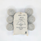 New Zealand wool dryer balls - pack of 6 - grey