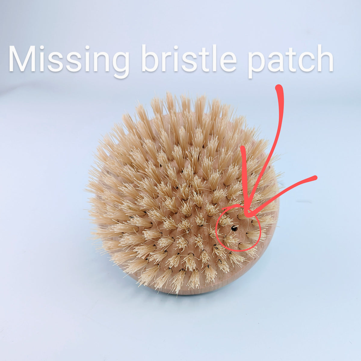 round dry body brush - sisal bristles (defective)