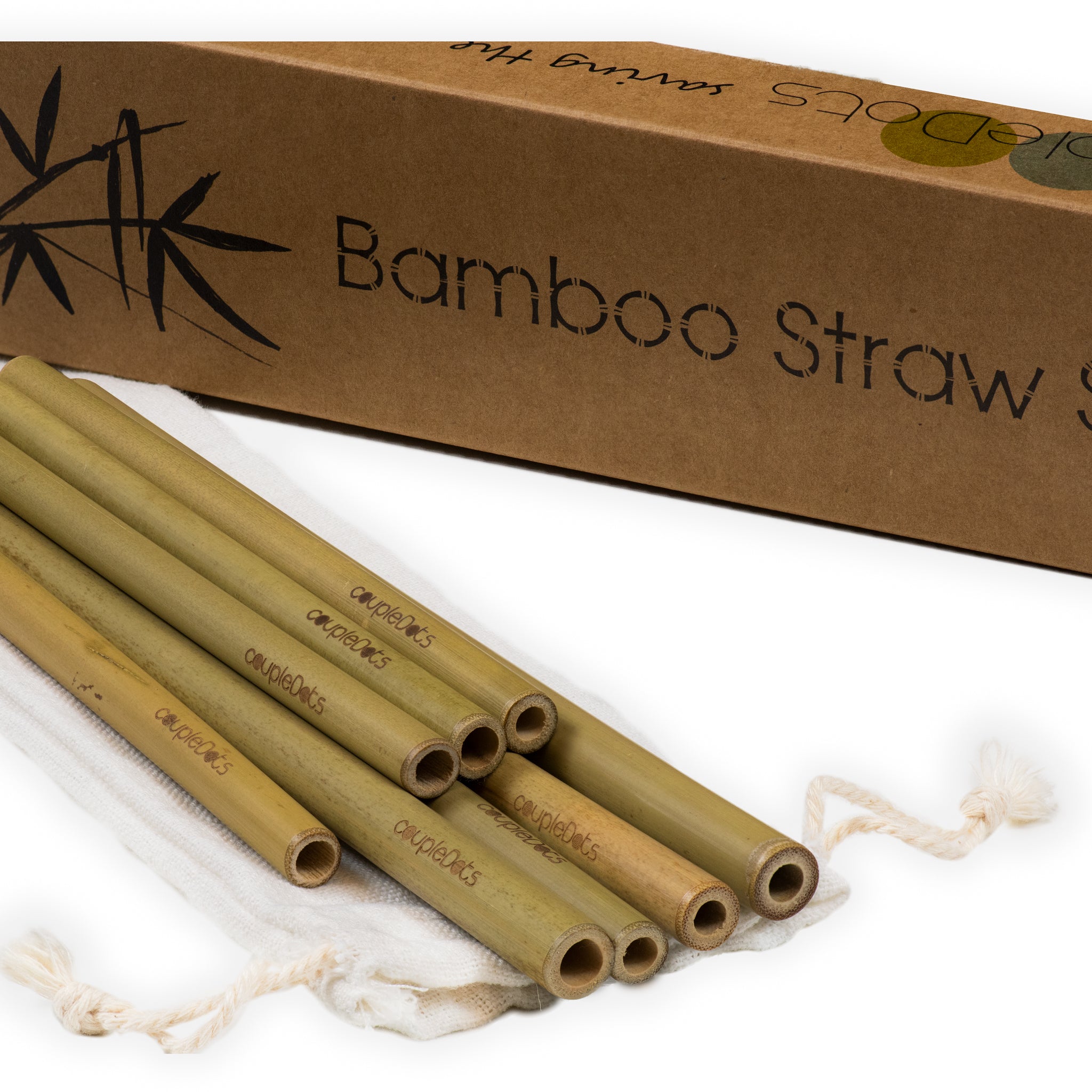 coupleDots Biodegradable Bamboo Drinking Straws - EcoFreax | Think Bigger.