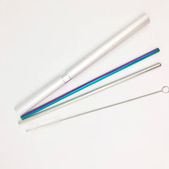 Save My Straw | Two Straw Travel Set with Brush and Case - EcoFreax | Think Bigger.