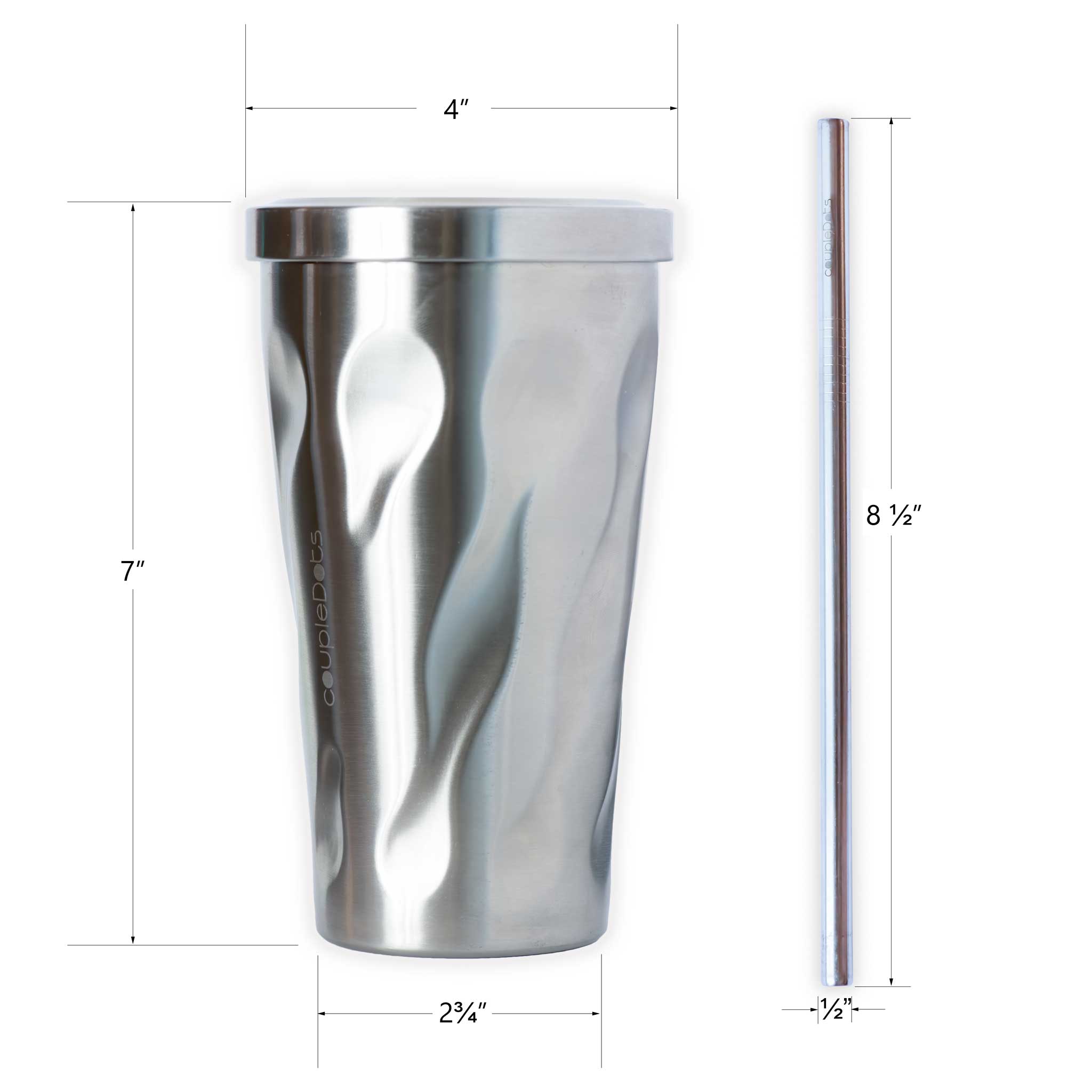 Twister | Travel Mug Tumbler For Hot and Cold Drinks with Straw