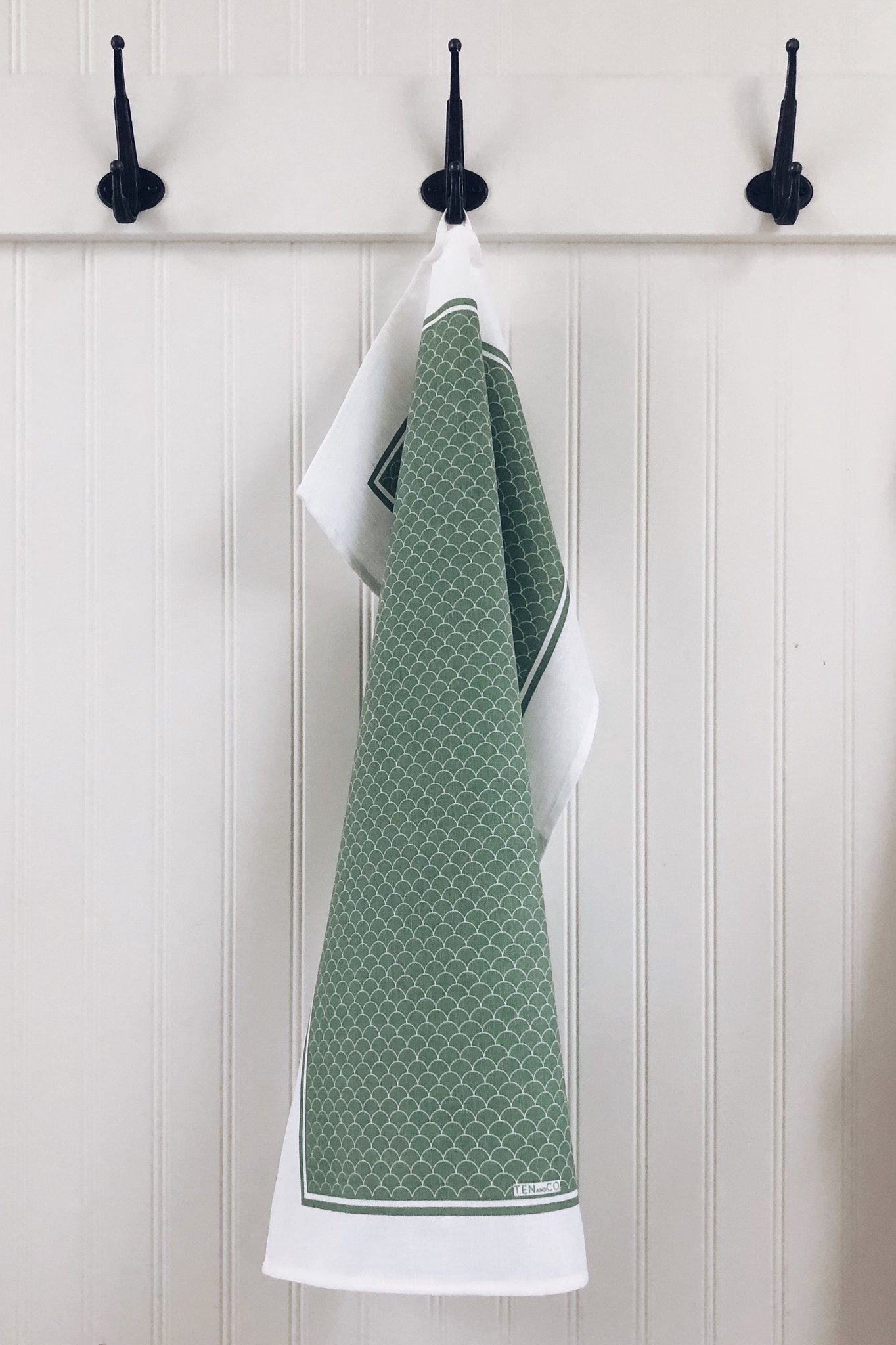 tea towel kitchen cloth | scallop sage