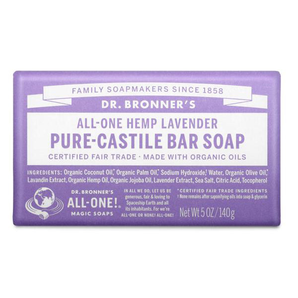 pure organic castile solid soap bar -lavender | Dr. Bronner's