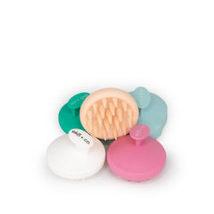 round handheld silicone scalp massager