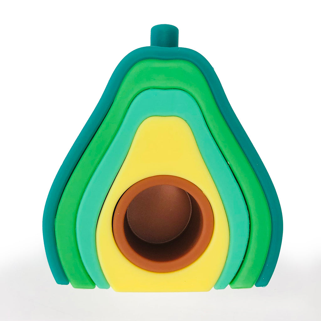 silicone fruit stacking toy for babies and toddlers