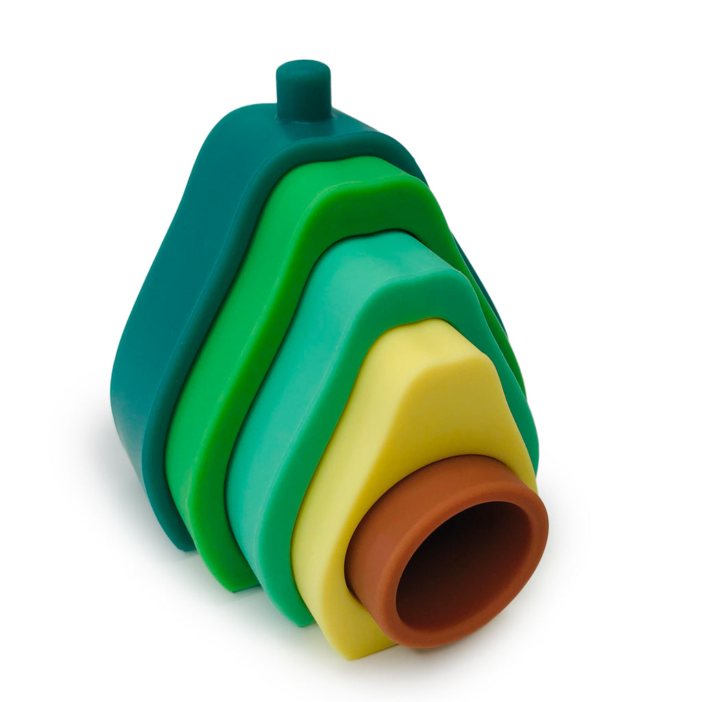 silicone fruit stacking toy for babies and toddlers