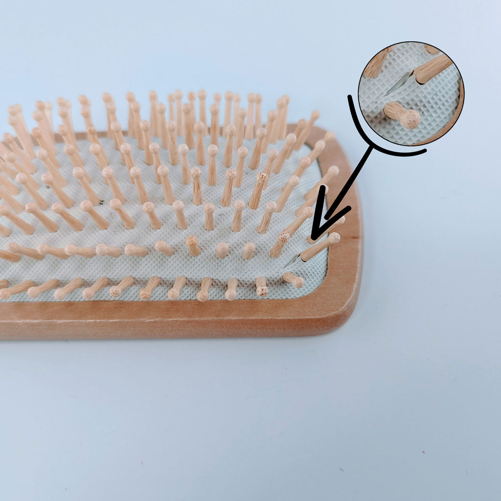 bamboo hair brush (defective)